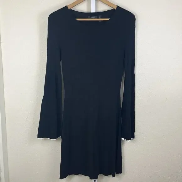 Theory Bell Sleeve Fit & Flare Dress Womens M Medium Black Career Evening  is available for purchase on au PAY Market - Imported Goods Online Store  Co.Ltd. | au PAY Market -